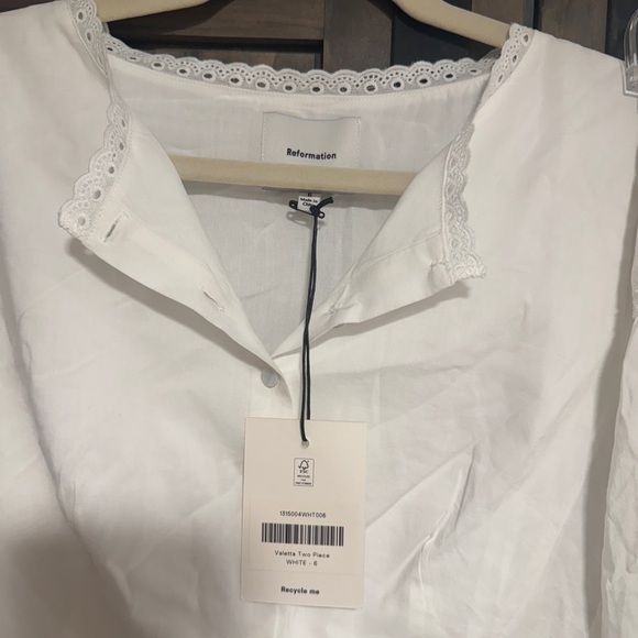 REFORMATION NWT Valetta White Set - Picture 14 of 16